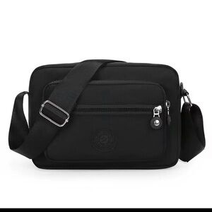 Women Black Crossbody Shoulder Bag - Lightweight Everyday Carry